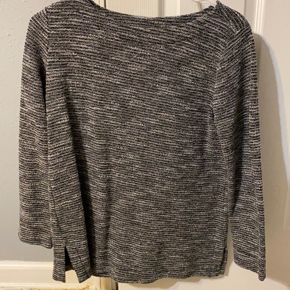 Loft black and white long sleeve shirt size small petite - Picture 1 of 3